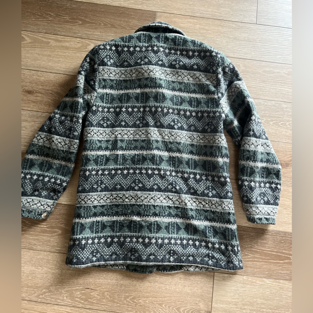 Vintage Gray/Sage Woolrich Wool Blend Jacket Women's Size M Southwestern Style - Picture 6 of 6